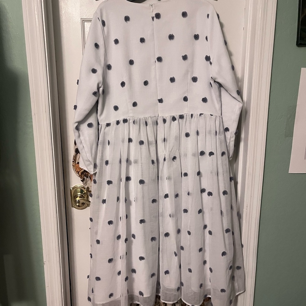 Dainty Jewells White and Black Polka Dot Dress